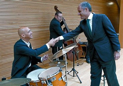 Camps, ahir en la presentaci� de l'inici d'activitats del Berklee College of Music, a Val�ncia.